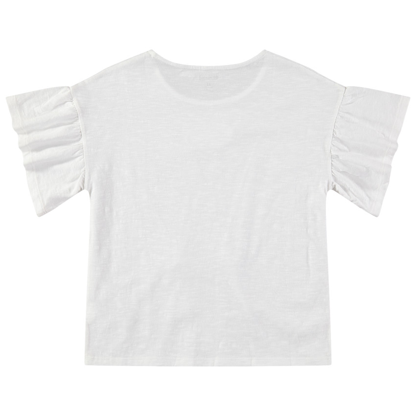 Junior - T-shirt à manches courtes volantées et liens à nouer 