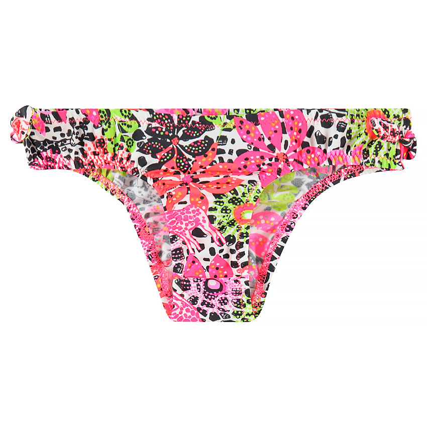 Culotte de bain à imprimé fantaisie multicolore 