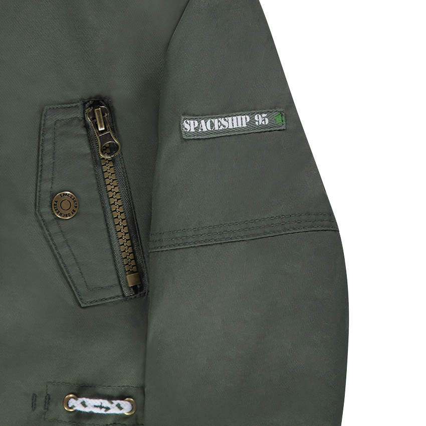 Parka en twill doublée sherpa avec capuche amovible 