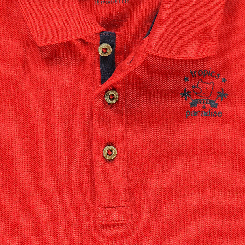 Lot de 2 polos manches courtes unis avec logo printé 