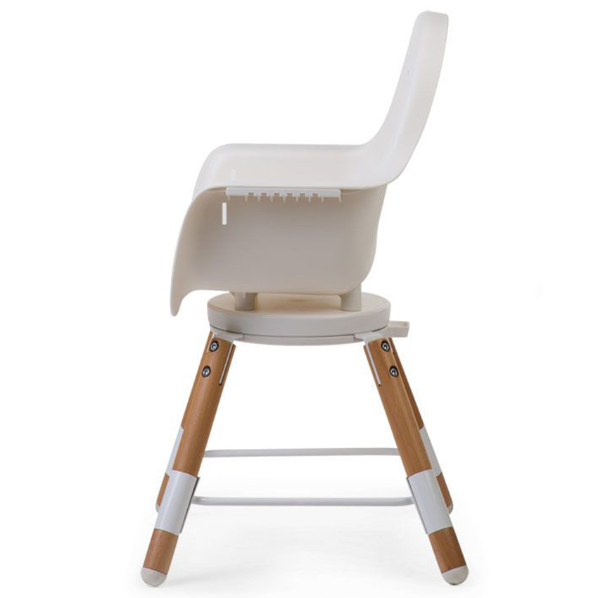 Chaise haute évolutive Evolu One.80°+ Arceau - Naturel/Blanc 