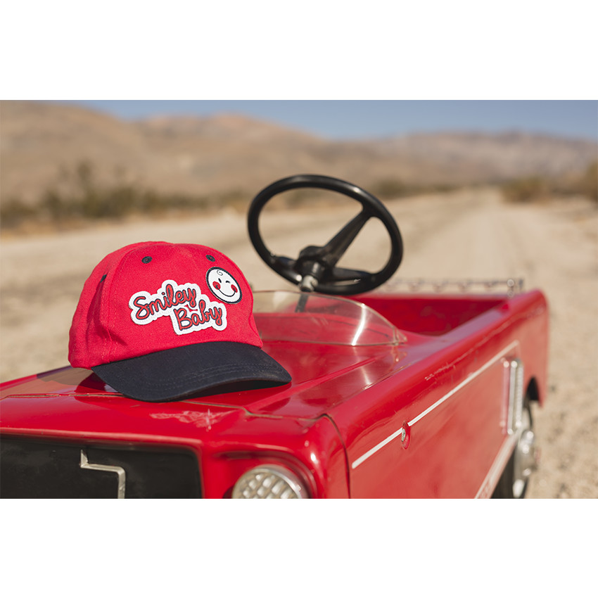 Casquette en twill bicolore avec patchs Smiley 