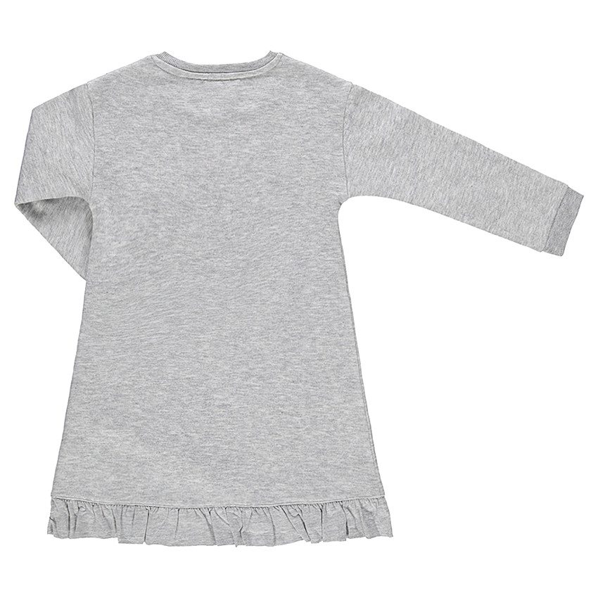 Robe manches longues en molleton avec fleur en sherpa 