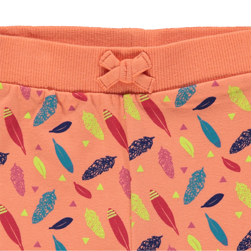 Pyjama long en jersey print chouette et imprimé plumes 