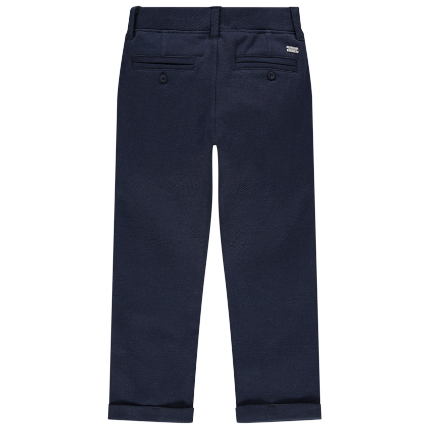 Pantalon chino uni bleu marine 