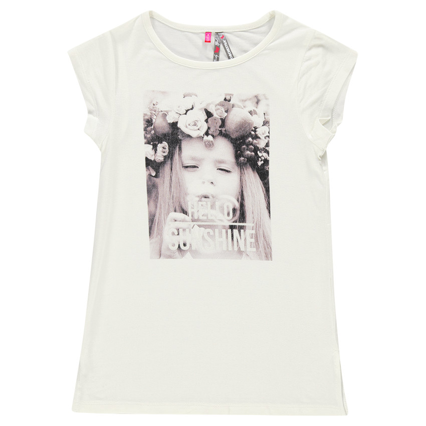 Tunique manches courtes avec print esprit photo 