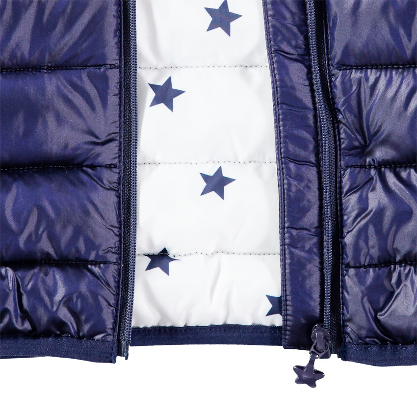 Doudoune sans manches légère avec doublure imprimée étoiles 