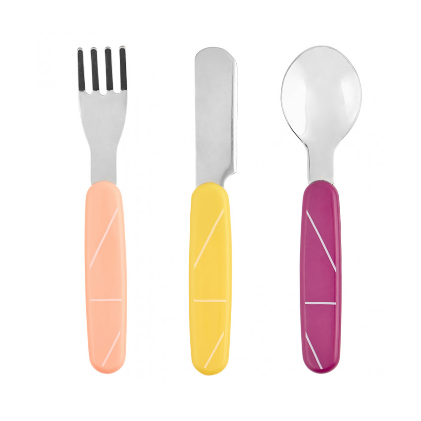 Set de 3 couverts en inox - Peach 