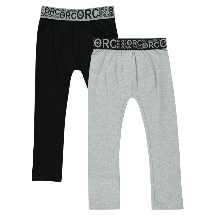 Lot de 2 caleçons en jersey unis 