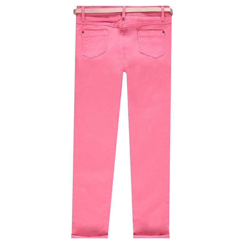 Junior - Pantalon 7/8ème en twill avec ceinture amovible 