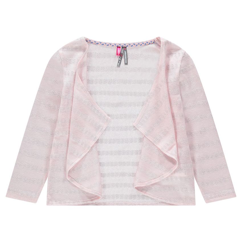 Gilet à rayures jacquard et pans fantaisie 