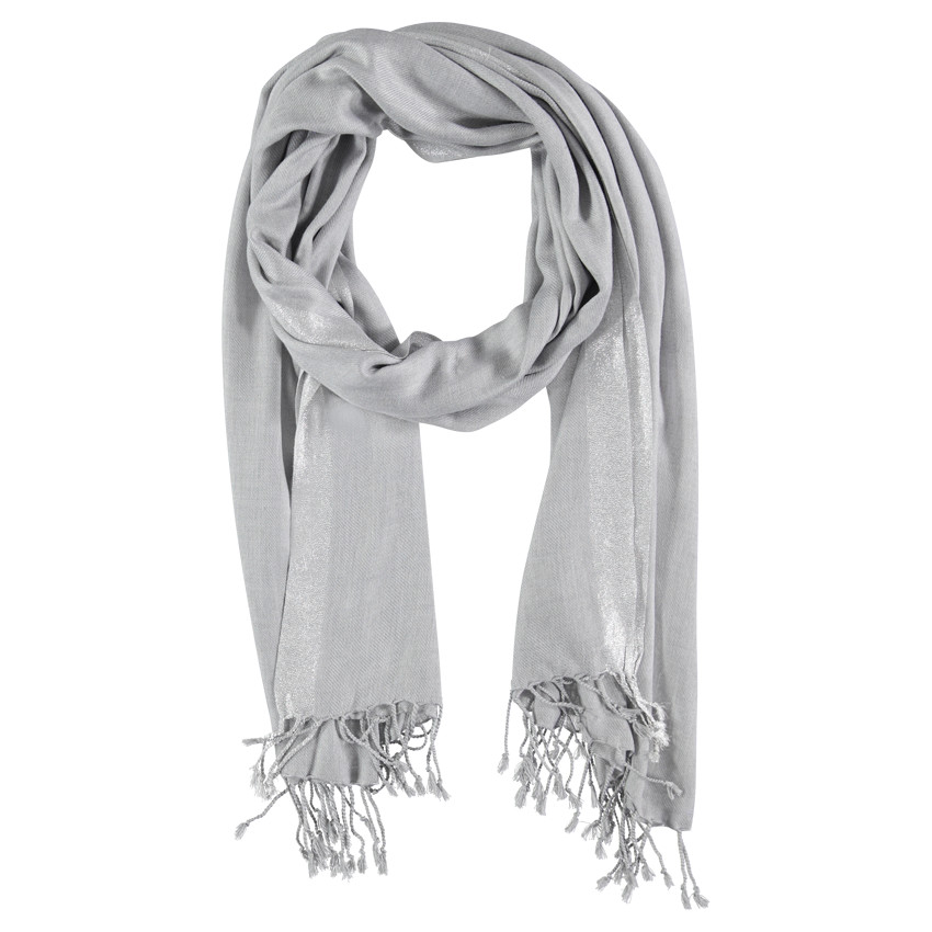 Echarpe avec bandes argentées 