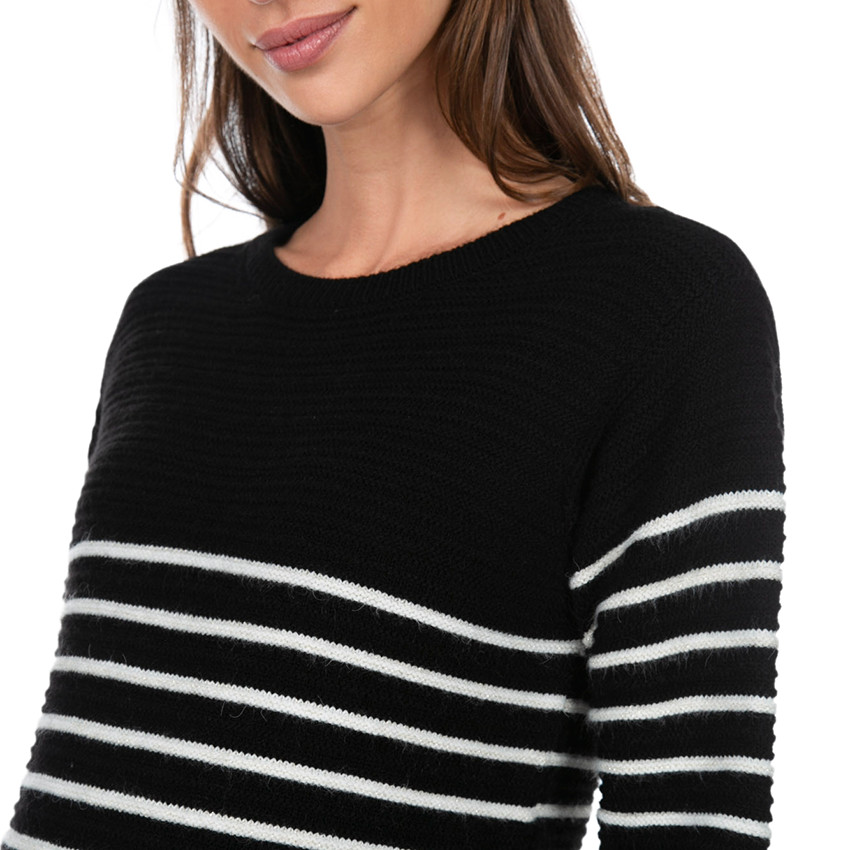 Pull de grossesse style marinière en maille 