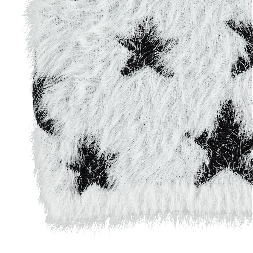 Junior - Pull en tricot poil avec étoiles contrastées all-over 