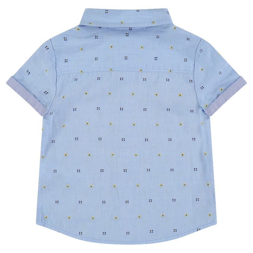 Chemise manches courtes avec petit motif en jacquard all-over 