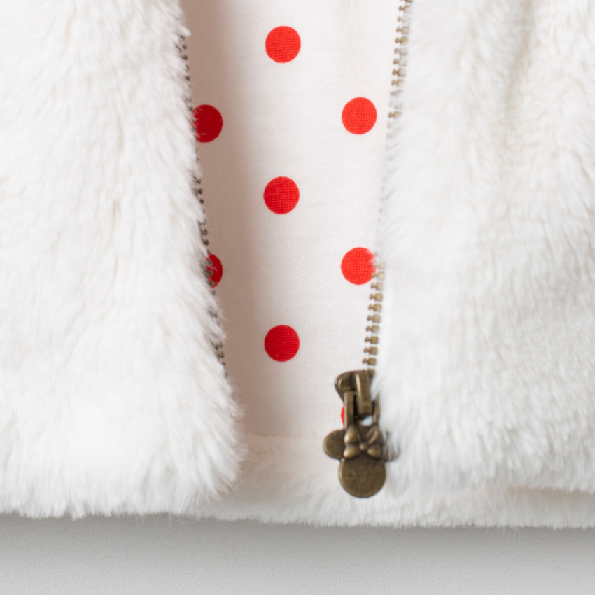 Gilet sans manches en sherpa à oreilles Minnie Disney 