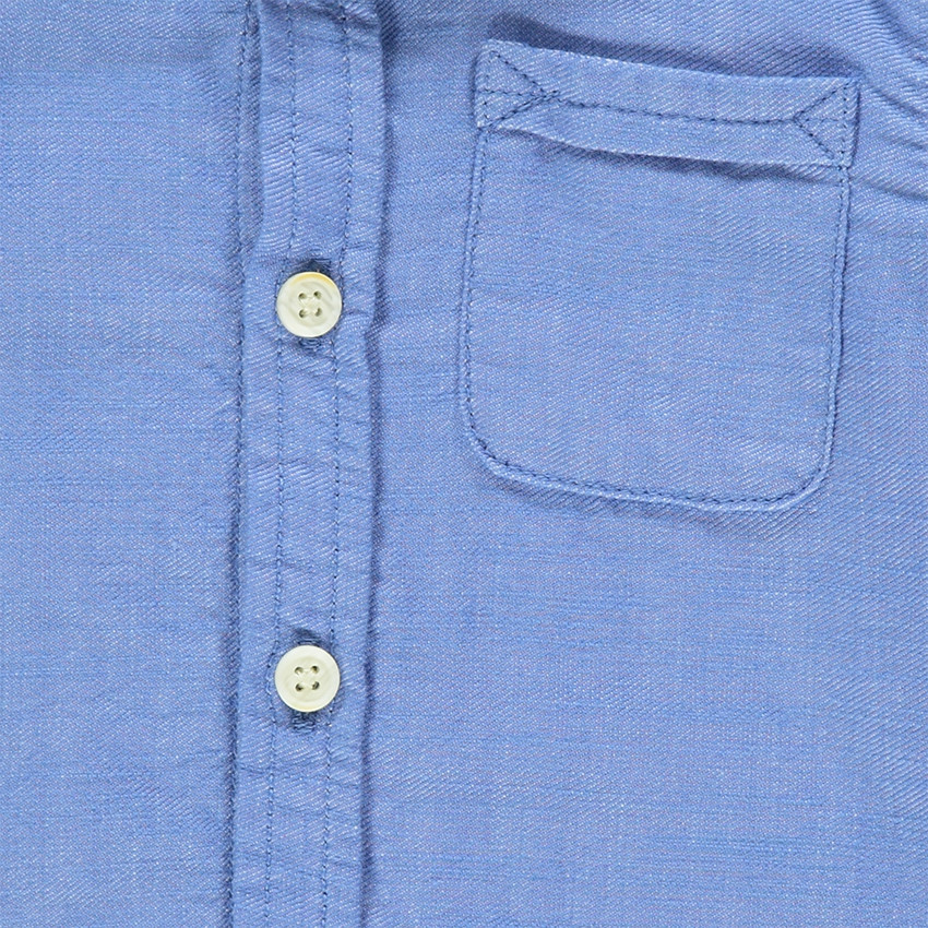 Chemise manches longues en coton avec poche 