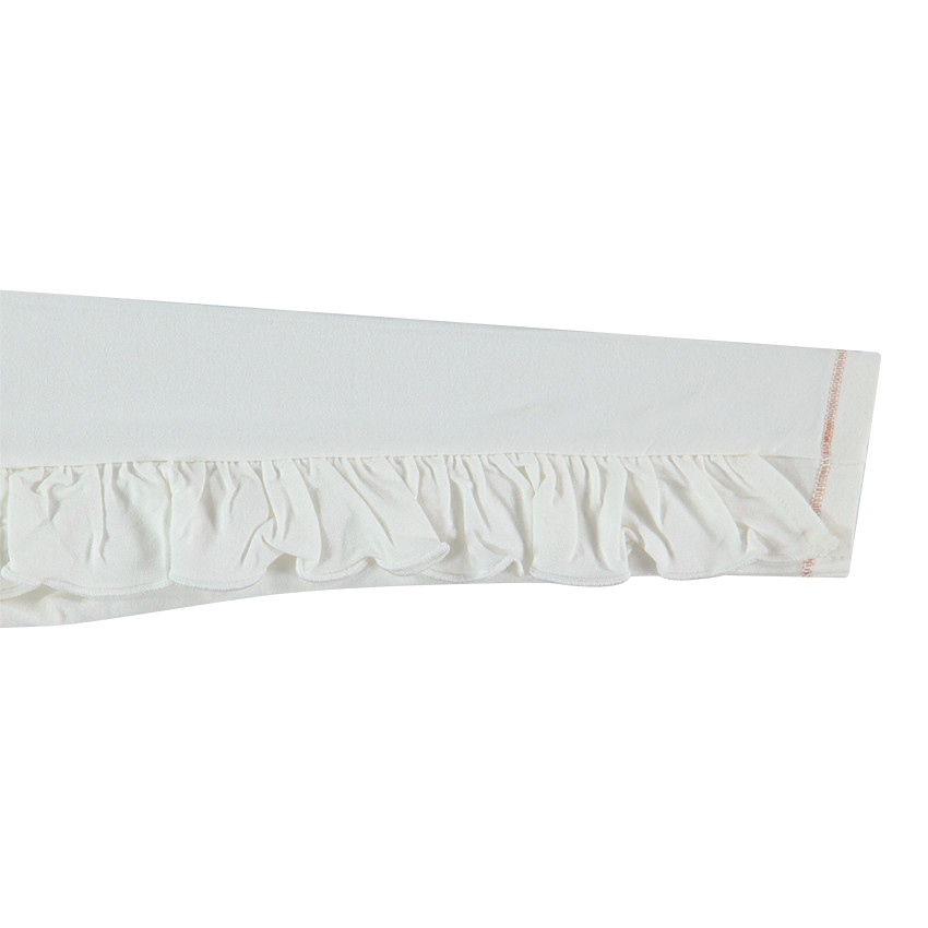 Tee-shirt manches longues en jersey avec zèbre printé et volants 