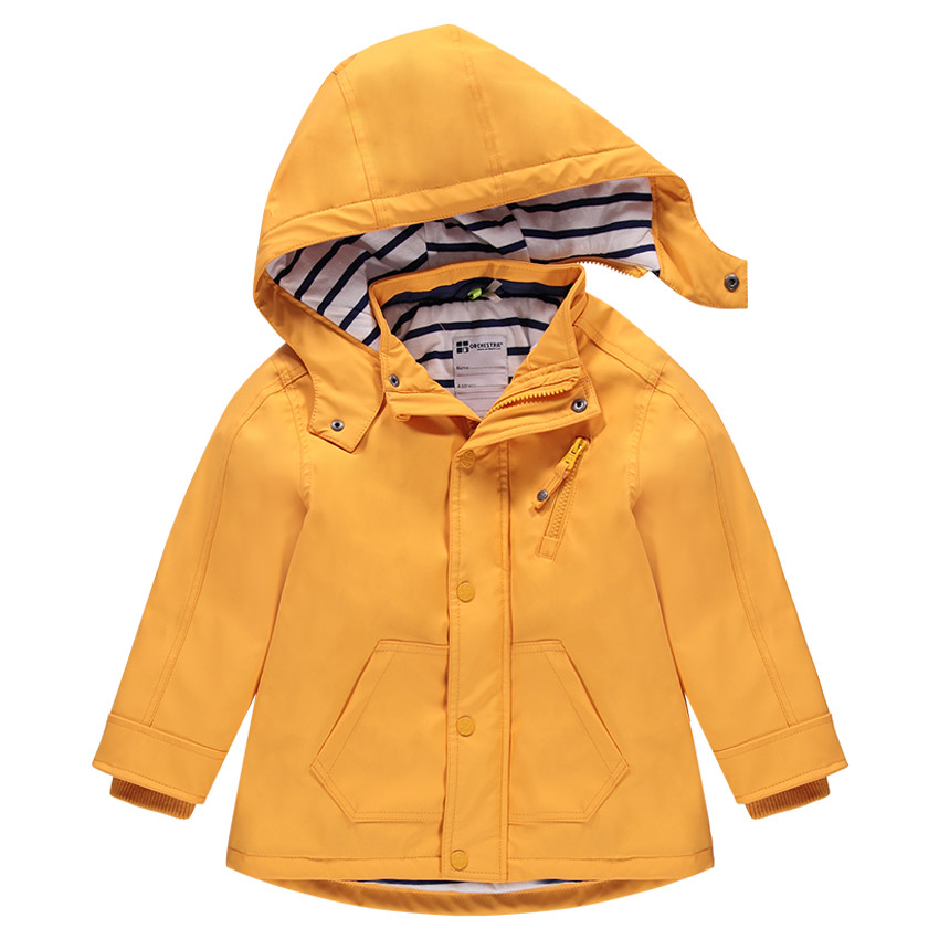 Coupe-vent en gomme à capuche amovible 