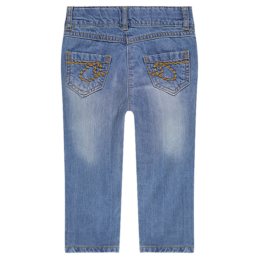 Junior - Jeans coupe boyfriend avec usures sur les jambes 