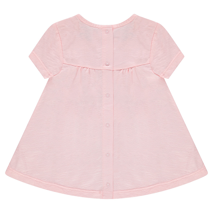 Tee-shirt manches courtes volanté avec oiseaux printés 