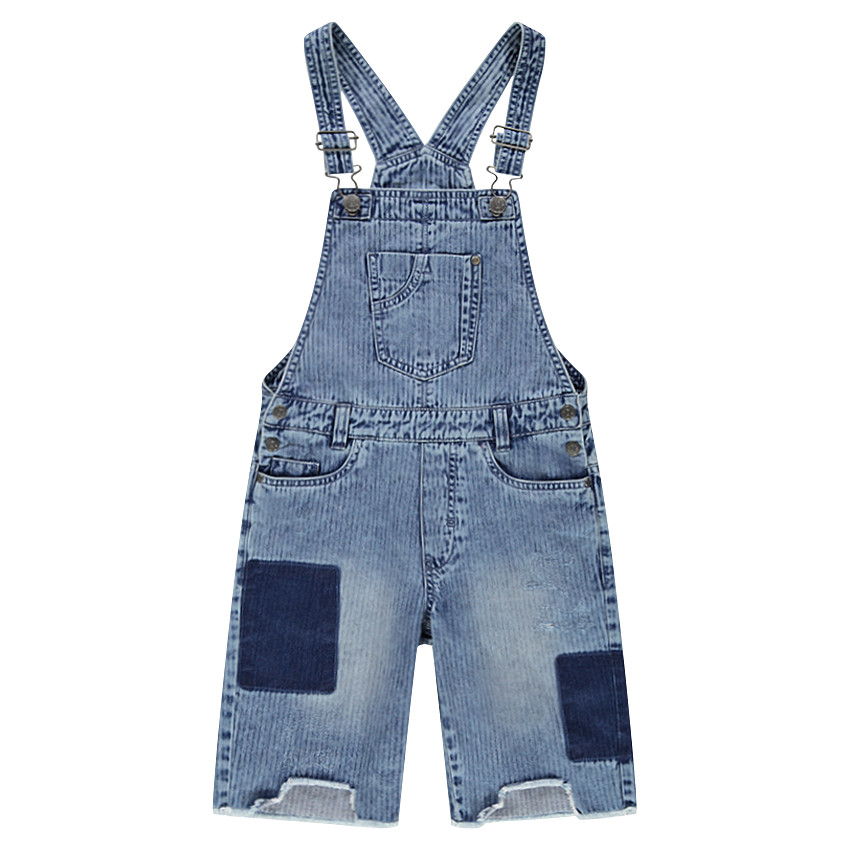 Junior - Salopette en denim fantaisie avec déchirures 