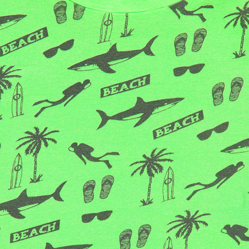 Tee-shirt manches courtes en jersey avec imprimé fantaisie all-over 