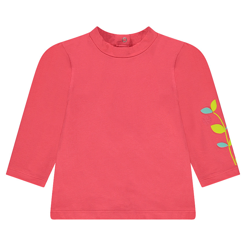 Sous-pull en jersey avec print végéta et ouverture pressionnée dos 