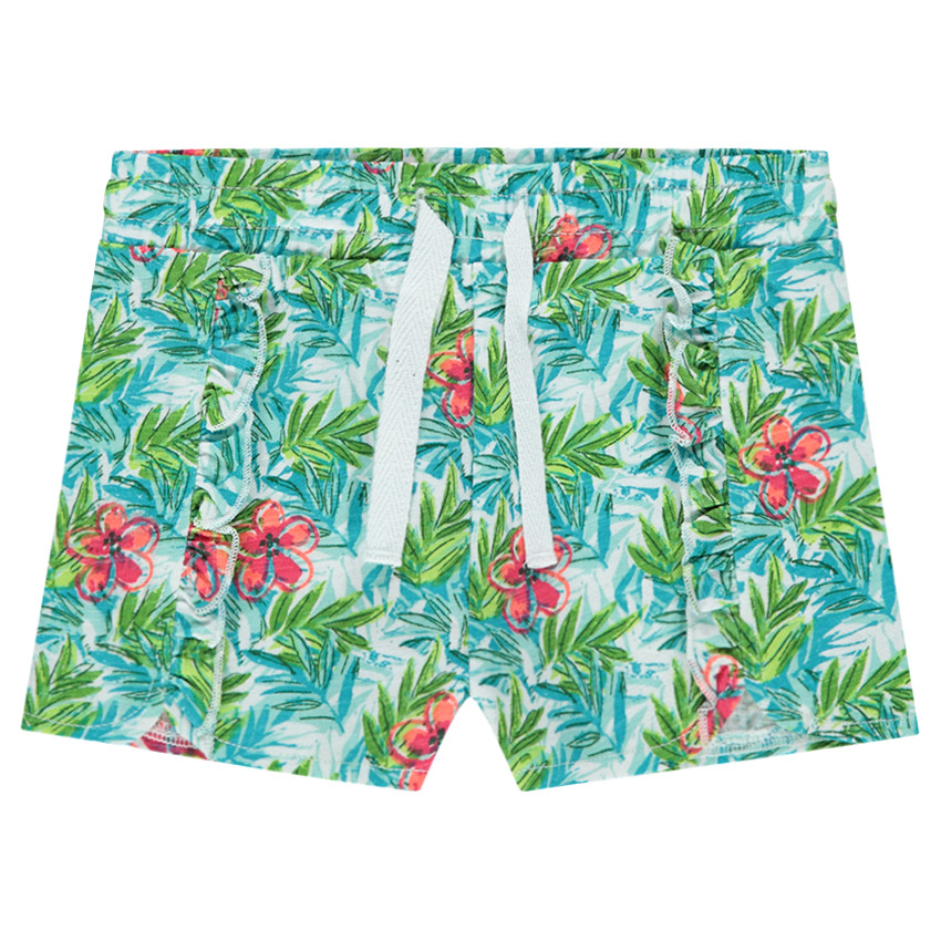 Short en coton à imprimé fantaisie all-over 