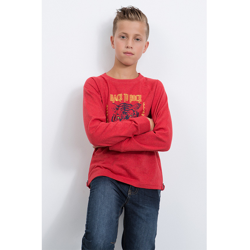 Junior - Tee-shirt manches longues en jersey print tigre 