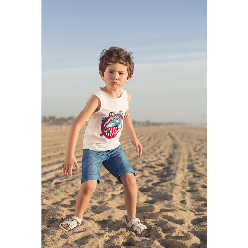 Bermuda en twill imprimé all-over 