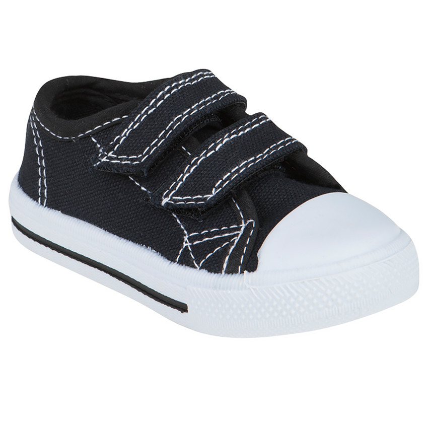 Baskets basses en toile à scratchs du 28 au 35  