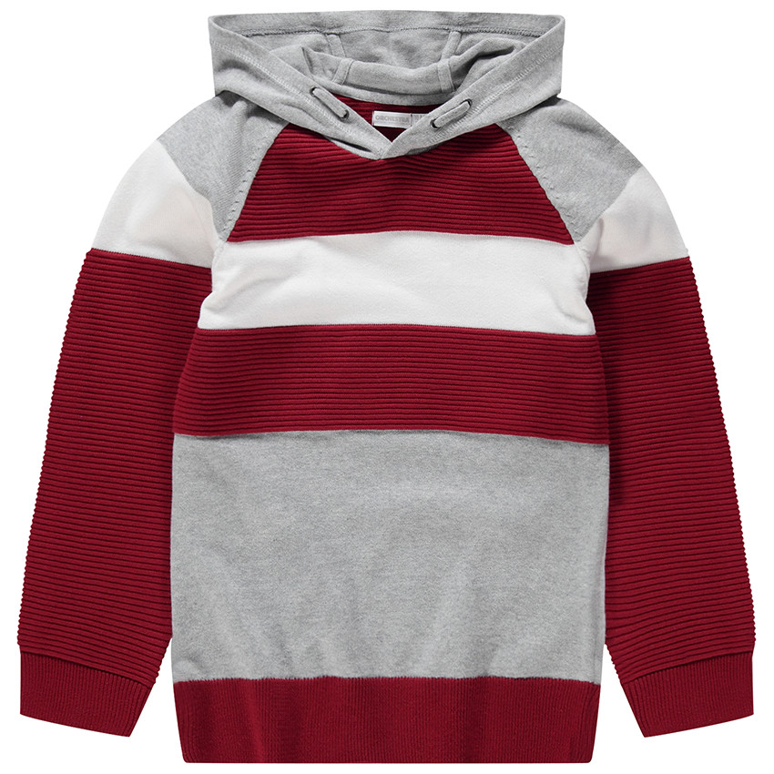 Pull en tricot à capuche avec maille ottoman  