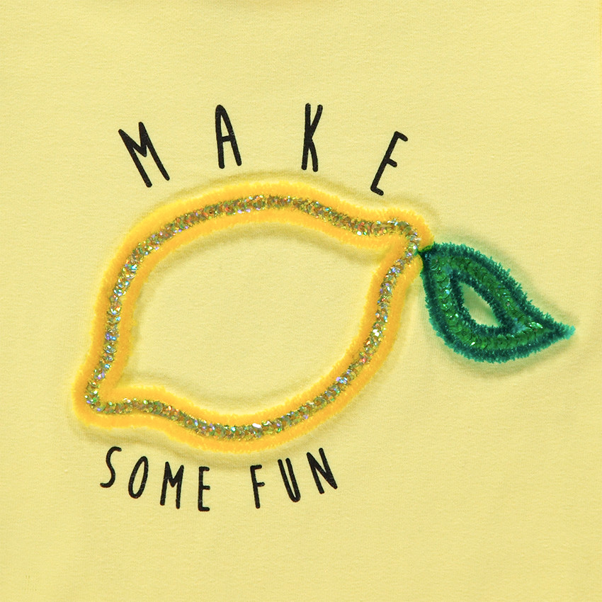 Tee-shirt manches courtes en jersey avec motif fantaisie en relief 