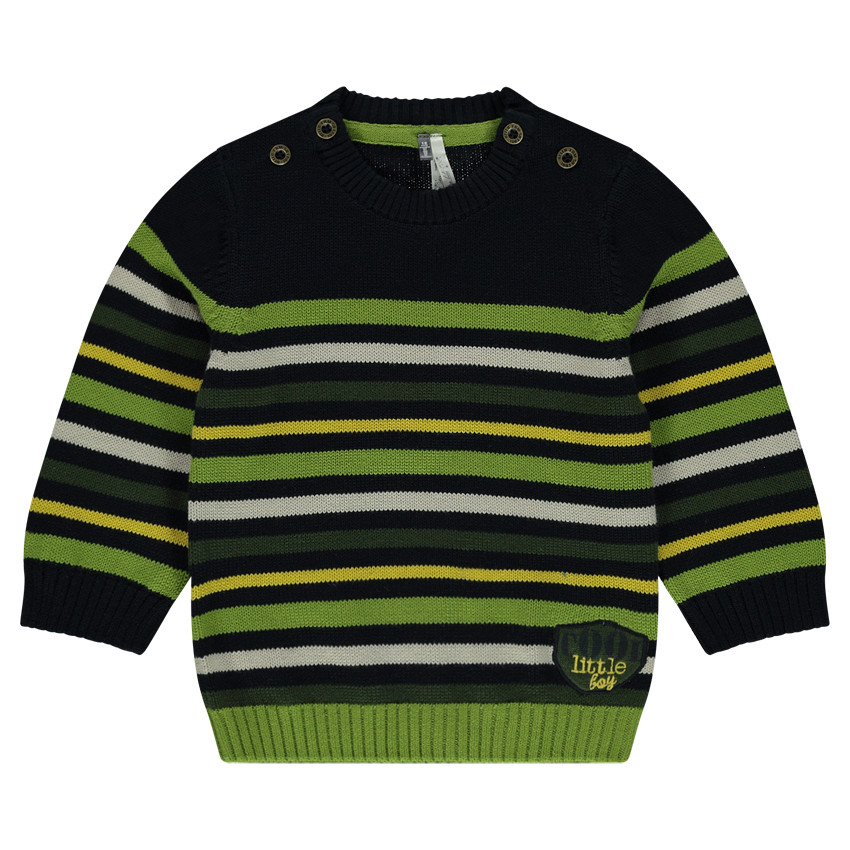 Pull en tricot à rayures contrastées 