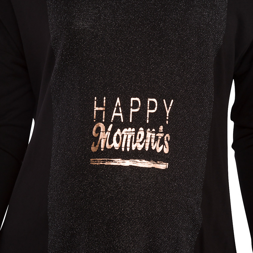 Tee-shirt manches longues de grossesse avec message printé 