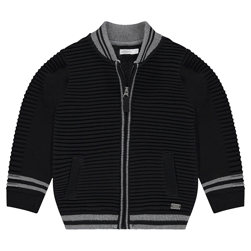 Gilet en tricot fantaisie zippé 