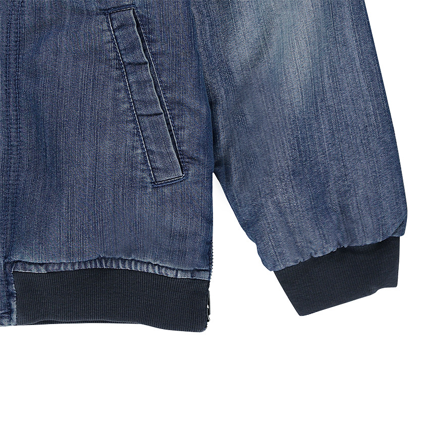 Junior - Blouson effet jeans used avec poche zippée 