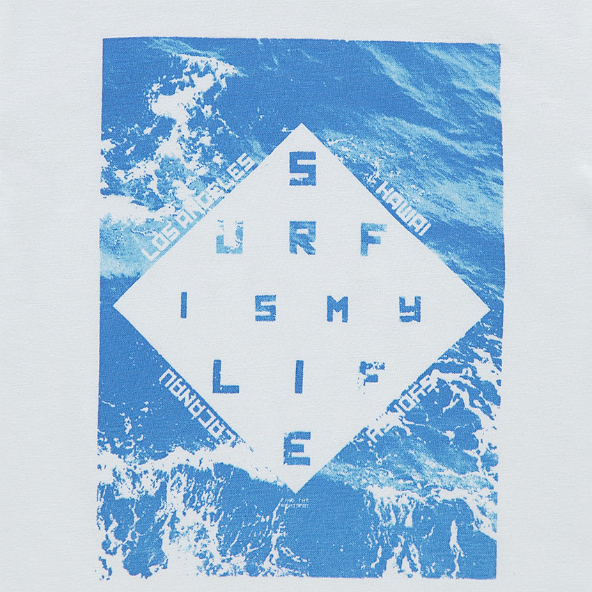 Tee-shirt manches courtes en jersey avec print fantaisie 