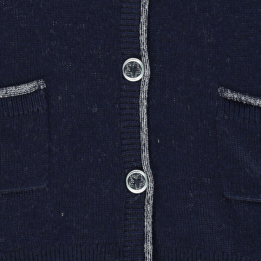 Gilet en tricot uni avec fil pailleté 