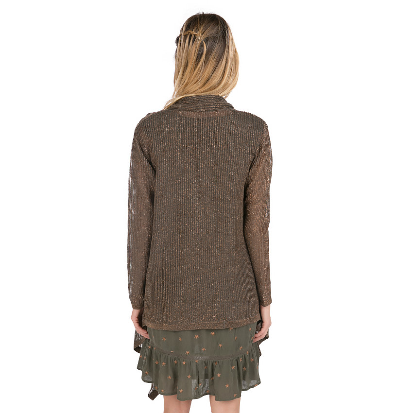 Gilet de grossesse en tricot avec fil cuivré 