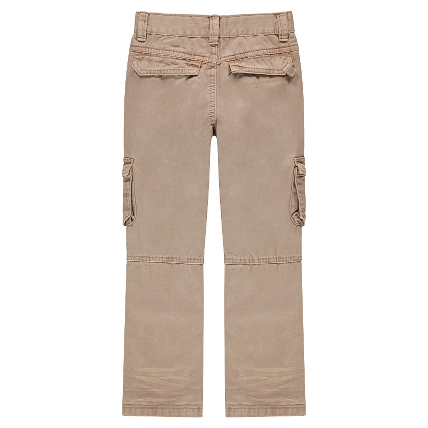 Pantalon en coton surteint avec larges poches à rabat 
