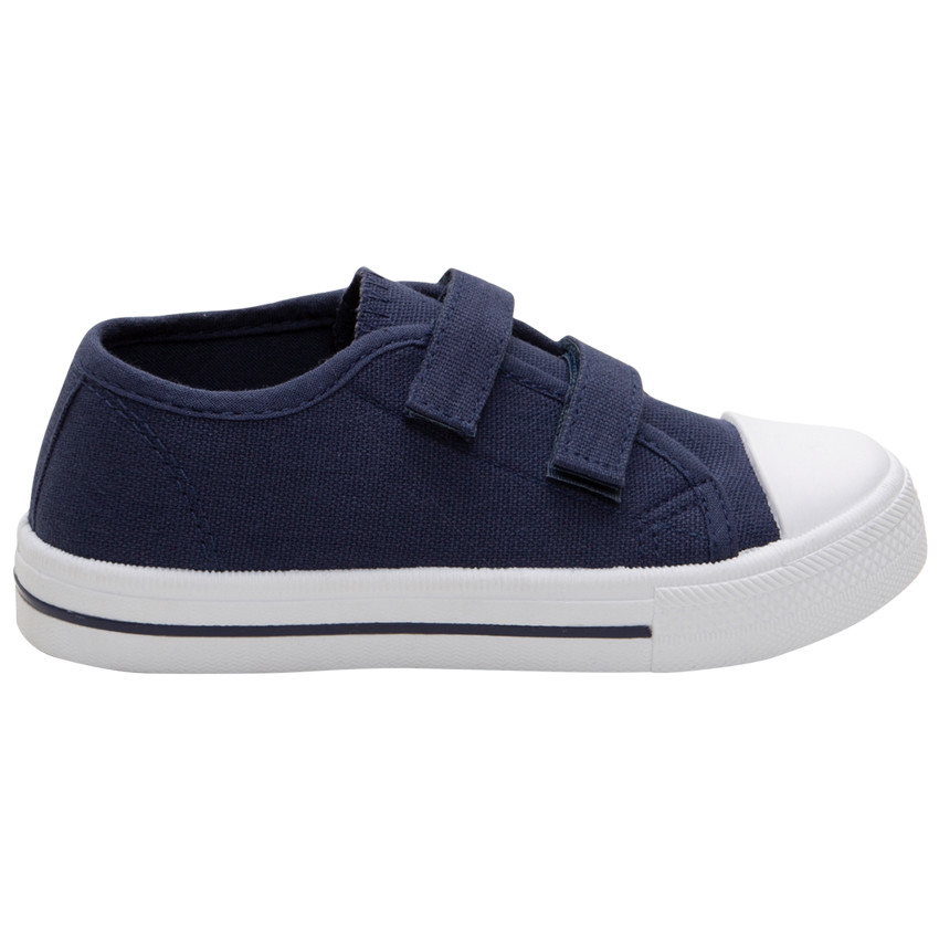 Baskets basses en toile à scratchs 