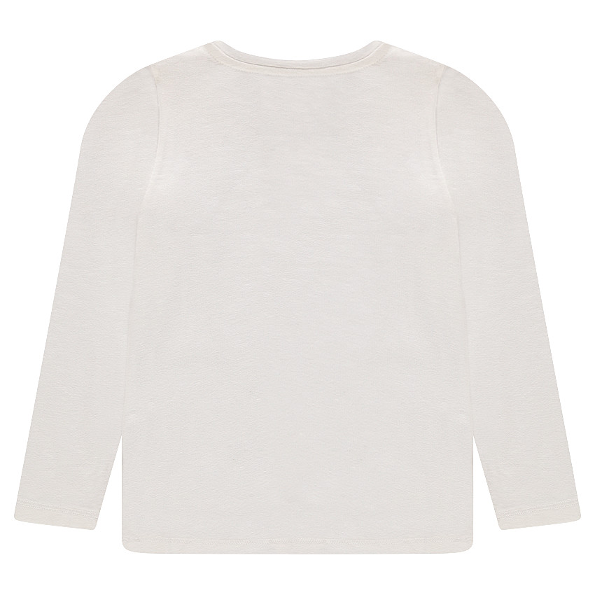 Tee-shirt manches longues en jersey avec logo argenté printé 