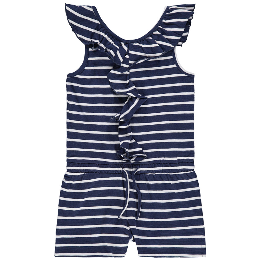 Combishort à rayures et volants 