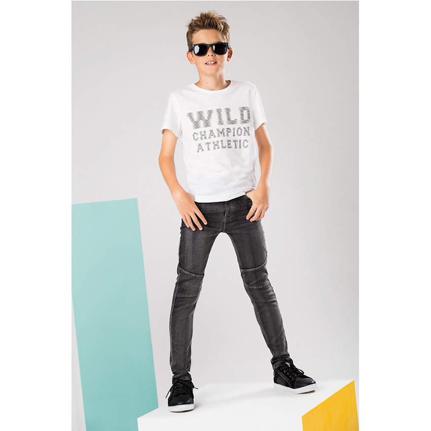 Junior - Pantalon coupe slim en molleton effet denim 