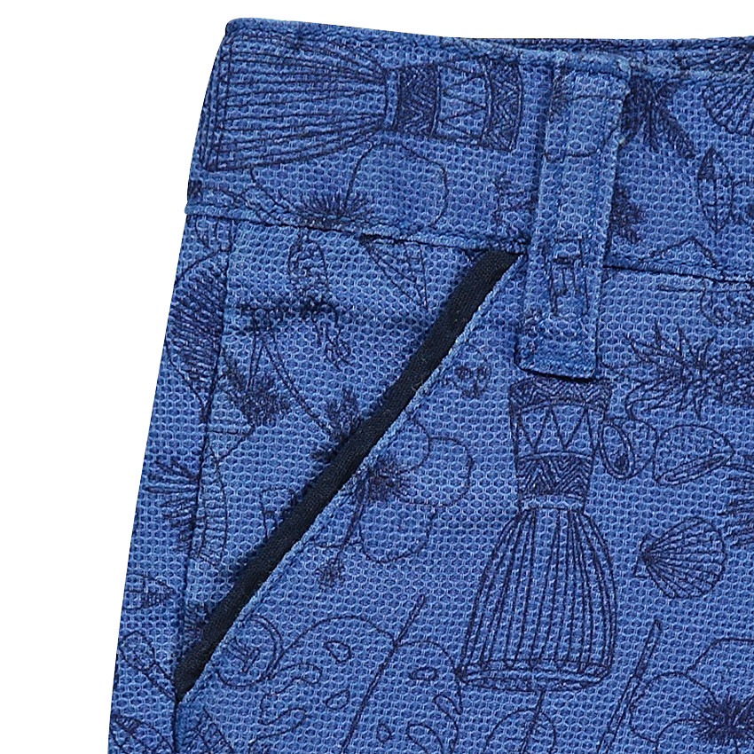 Bermuda en coton fantaisie ave imprimé all-over 