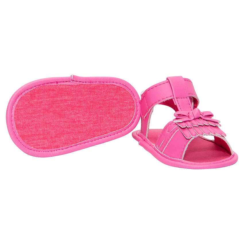 Nu-pieds coloris rose fluo  