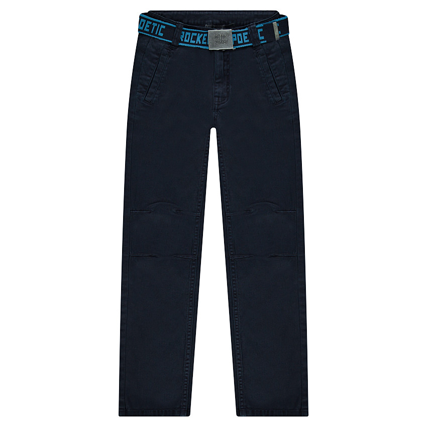 Pantalon en twill avec ceinture printée amovible  
