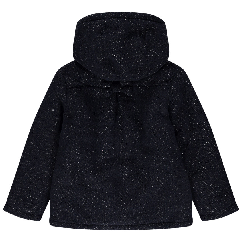 Manteau en drap de laine doublé sherpa 